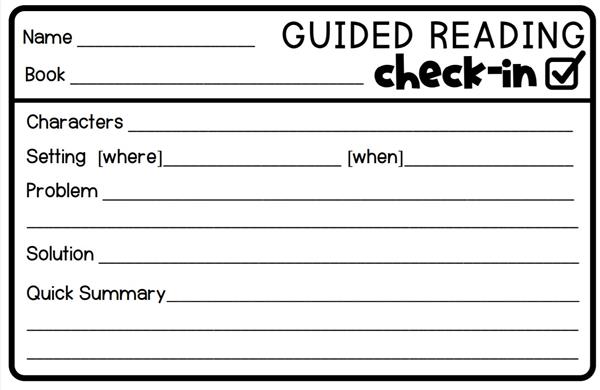 Guided Reading Check-in 